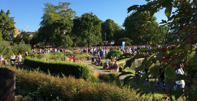 Sommarbild från Almedalen.