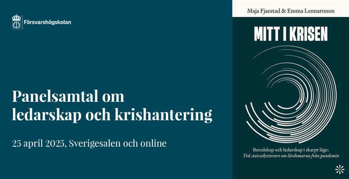 Eventheader med bild på boken "Mitt i krisen"