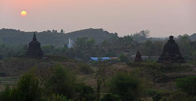 Landskap i delstaten Rakhine Myanmar. 