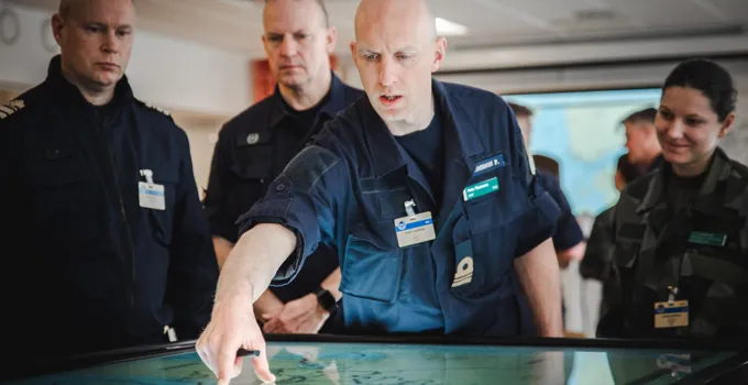 Övning på spelbord.