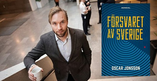 Porträtt av Oscar Jonsson samt bokens omslag.